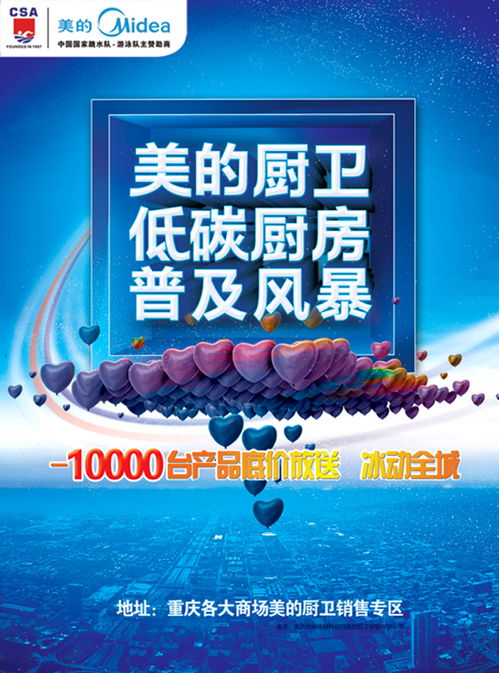 美的廚衛(wèi)廚房廣告設(shè)計(jì)模板 智享生活，悅動(dòng)廚房